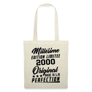 Millésime 2000 Original Cadeau D'anniversaire - Sac en tissu - nature - Devant