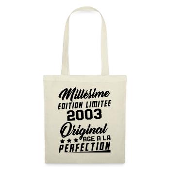 Millésime 2003 Original Cadeau D'anniversaire - Sac en tissu - nature - Devant