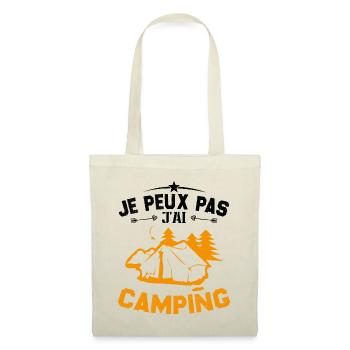 Je Peux Pas J'ai Camping - Sac en tissu - nature - Devant