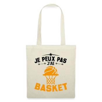 Je Peux Pas J'ai Basket Cadeau Joueur De Basket - Sac en tissu - nature - Devant