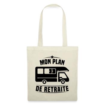 Mon Plan de Retraite Camping Car Humour Cadeau - Sac en tissu - nature - Devant