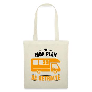 Mon Plan de Retraite Camping Car Humour Cadeau - Sac en tissu - nature - Devant