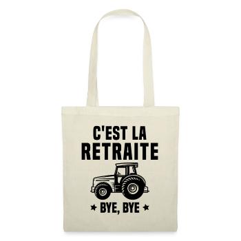 C'est la retraite Bye Bye le cadeau agriculteur - Sac en tissu - nature - Devant