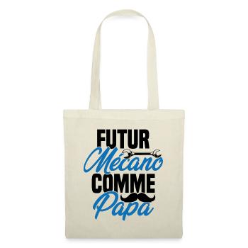 Futur mécano comme papa Cadeau futur mécano - Sac en tissu - nature - Devant