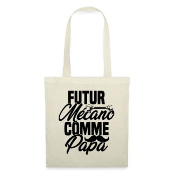 Futur mécano comme papa Cadeau futur mécano - Sac en tissu - nature - Devant