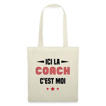 Ici La Coach C'est moi - Sac en tissu - nature - Devant