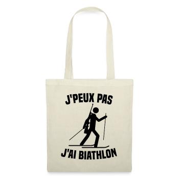 Je peux pas j'ai biathlon humour cadeau - Sac en tissu - nature - Devant