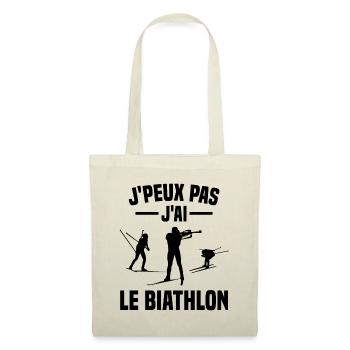 Je peux pas j'ai biathlon humour cadeau - Sac en tissu - nature - Devant