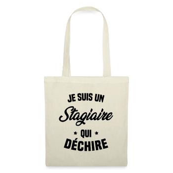 Stagiaire Qui Déchire Cadeau Humour - Sac en tissu - nature - Devant