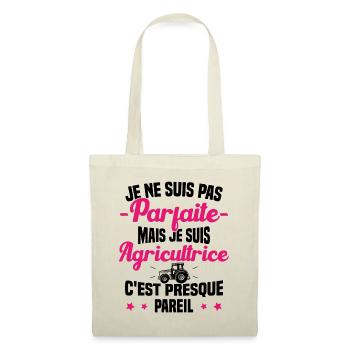 Pas parfaite mais je suis Agricultrice Femme Cool - Sac en tissu - nature - Devant