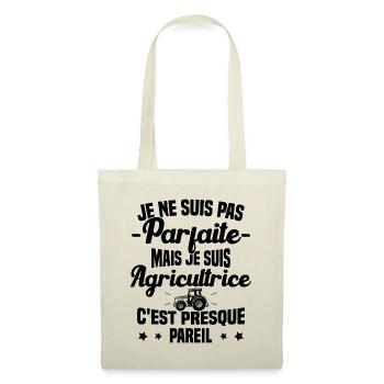 Pas parfaite mais je suis Agricultrice Femme Cool - Sac en tissu - nature - Devant