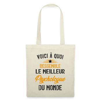 Voici à quoi ressemble le meilleur Psychologue - Sac en tissu - nature - Devant