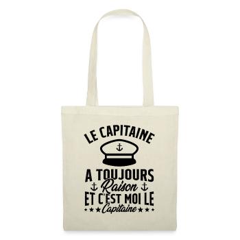 Le Capitaine A Toujours Raison C'est Moi Capitaine - Sac en tissu - nature - Devant
