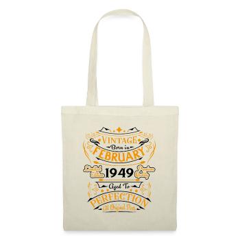 Vintage Nées En Février 1949 Cadeau D'anniversaire - Sac en tissu - nature - Devant