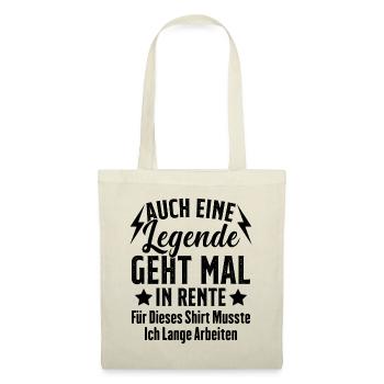 Une légende prend sa retraite Un drôle de retraité - Sac en tissu - nature - Devant