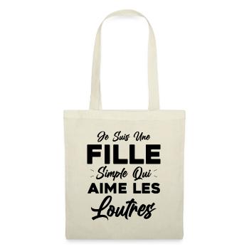 Je Suis Une Fille Simple Qui Aime Les Loutres - Sac en tissu - nature - Devant