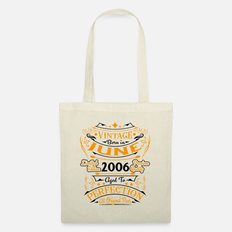 Vintage Retro Juni 2006 Geburtstagsgeschenk - Stoffbeutel - Natur