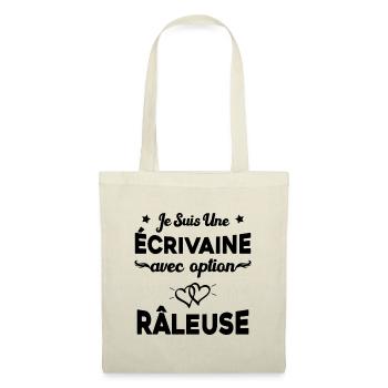 Femme je suis une écrivaine avec option râleuse - Sac en tissu - nature - Devant