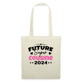 Future Super Cousine 2024 Annonce Grossesse - Sac en tissu - nature - Devant