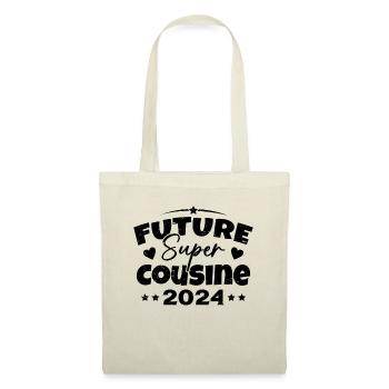 Future Super Cousine 2024 Annonce Grossesse - Sac en tissu - nature - Devant