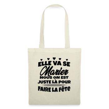 Team Mariée Enterrement de vie de Jeune Fille - Sac en tissu - nature - Devant