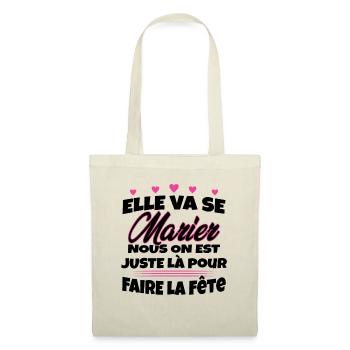 Team Mariée Enterrement de vie de Jeune Fille - Sac en tissu - nature - Devant
