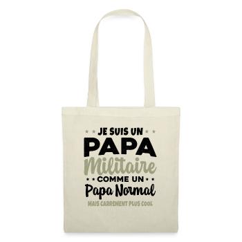 Homme Je Suis Papa Militaire Humour Cadeau soldats - Sac en tissu - nature - Devant