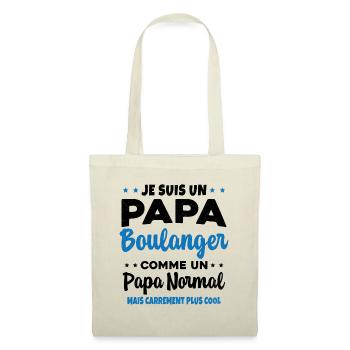 Homme Je Suis Papa Boulanger Humour Cadeau - Sac en tissu - nature - Devant