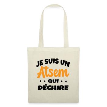 Homme Je Suis Un Atsem Qui Déchire Humour Drôle - Sac en tissu - nature - Devant