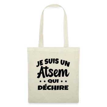 Homme Je Suis Un Atsem Qui Déchire Humour Drôle - Sac en tissu - nature - Devant