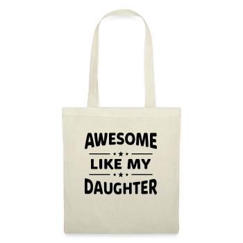 Génial Comme Ma Fille Humour Cadeau - Sac en tissu - nature - Devant