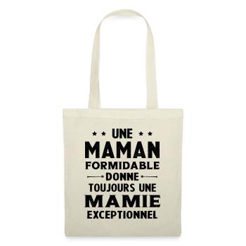 Cadeau pour Grand-Mère - Une Mamie Exceptionnelle - Sac en tissu - nature - Devant