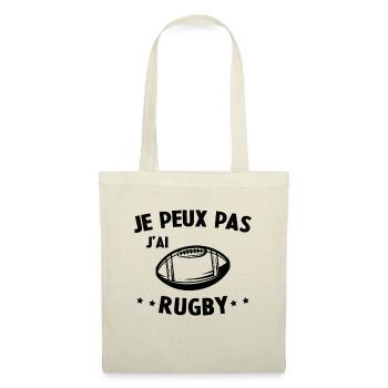 Je Peux Pas J'ai Rugby - Sac en tissu - nature - Devant
