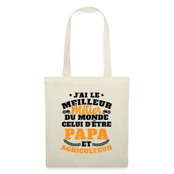 Humour Papa Tracteur Agriculteur Fermier - Sac en tissu - nature - Devant
