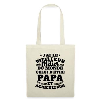 Humour Papa Tracteur Agriculteur Fermier - Sac en tissu - nature - Devant