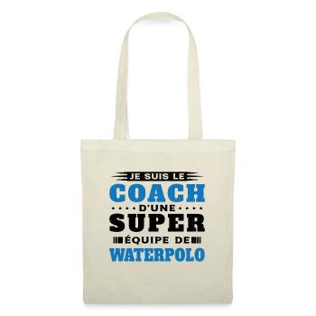 Coach de Super équipe de waterpolo Humour Cadeau - Sac en tissu - nature - Devant