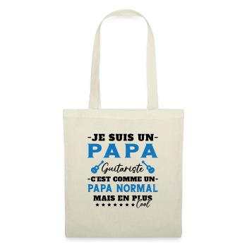 Papa guitariste comme un papa normal plus cool - Sac en tissu - nature - Devant