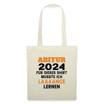 Abitur 2024 Abiturientin Geschenk Abiturient - Stoffbeutel - Natur - Vorne