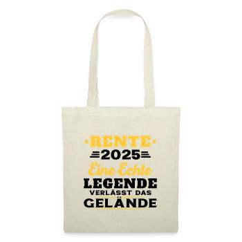 Humor Geschenk Rentner 2025, Rentner Im Jahr 2025 - Stoffbeutel - Natur - Vorne