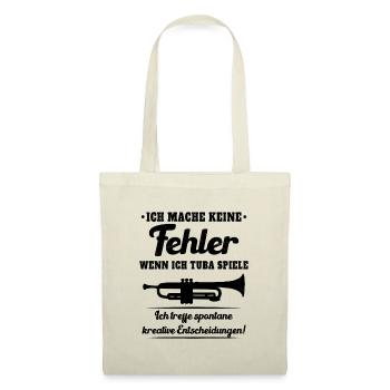 Tuba Fehler Tubaspieler Blaskapelle Instrument - Stoffbeutel - Natur - Vorne