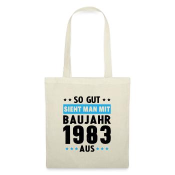 Geschenk Geburtstag 1983 Frau Mann Geschenkidee - Stoffbeutel - Natur - Vorne