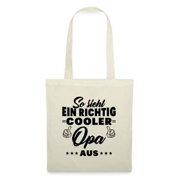 So sieht ein richtig cooler Opa aus Großvater - Stoffbeutel - Natur - Vorne