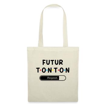 Homme Annonce Grossesse Tonton Futur Tonton - Sac en tissu - nature - Devant