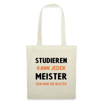 Meister Prüfung Bestanderen Prüfung - Stoffbeutel - Natur - Vorne