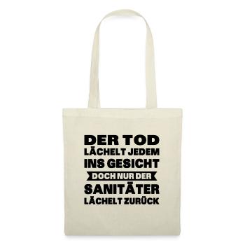 Der Sanitäter lächelt zurück Humorgeschenk - Stoffbeutel - Natur - Vorne