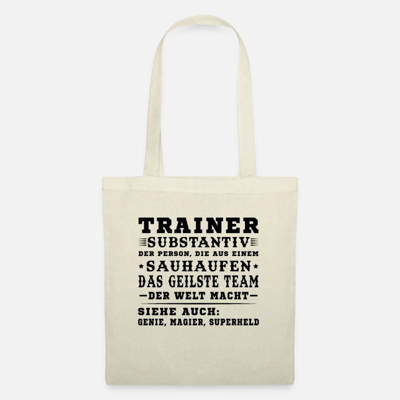 Bester Trainer Tshirt Coach Geschenk - Stoffbeutel - Natur