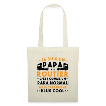je suis un papa routier / humour papa routier - Sac en tissu - nature - Devant