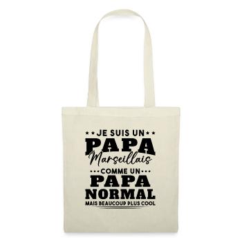 Papa Marseillais Humour Cadeau De Noël - Sac en tissu - nature - Devant