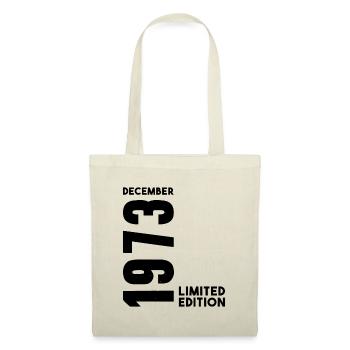 Anniversaire homme femme I Décembre 1973 - Sac en tissu - nature - Devant