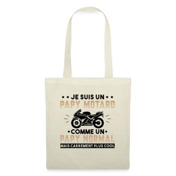 Motard Homme Papy Moto Cadeau Motorcycle Motards - Sac en tissu - nature - Devant